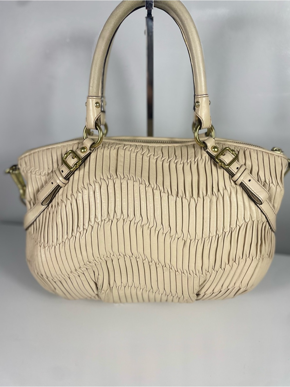 Authentic Coach Madison Gathered Leather Sophia Satchel Bag 15942 - Picture 6 of 14